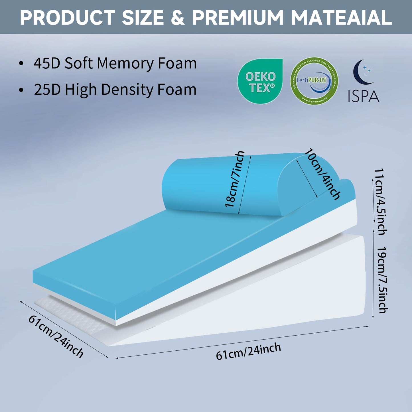 Dark Gray Couples Intimate Wedge Pillow Set - Vixen | Nova Network