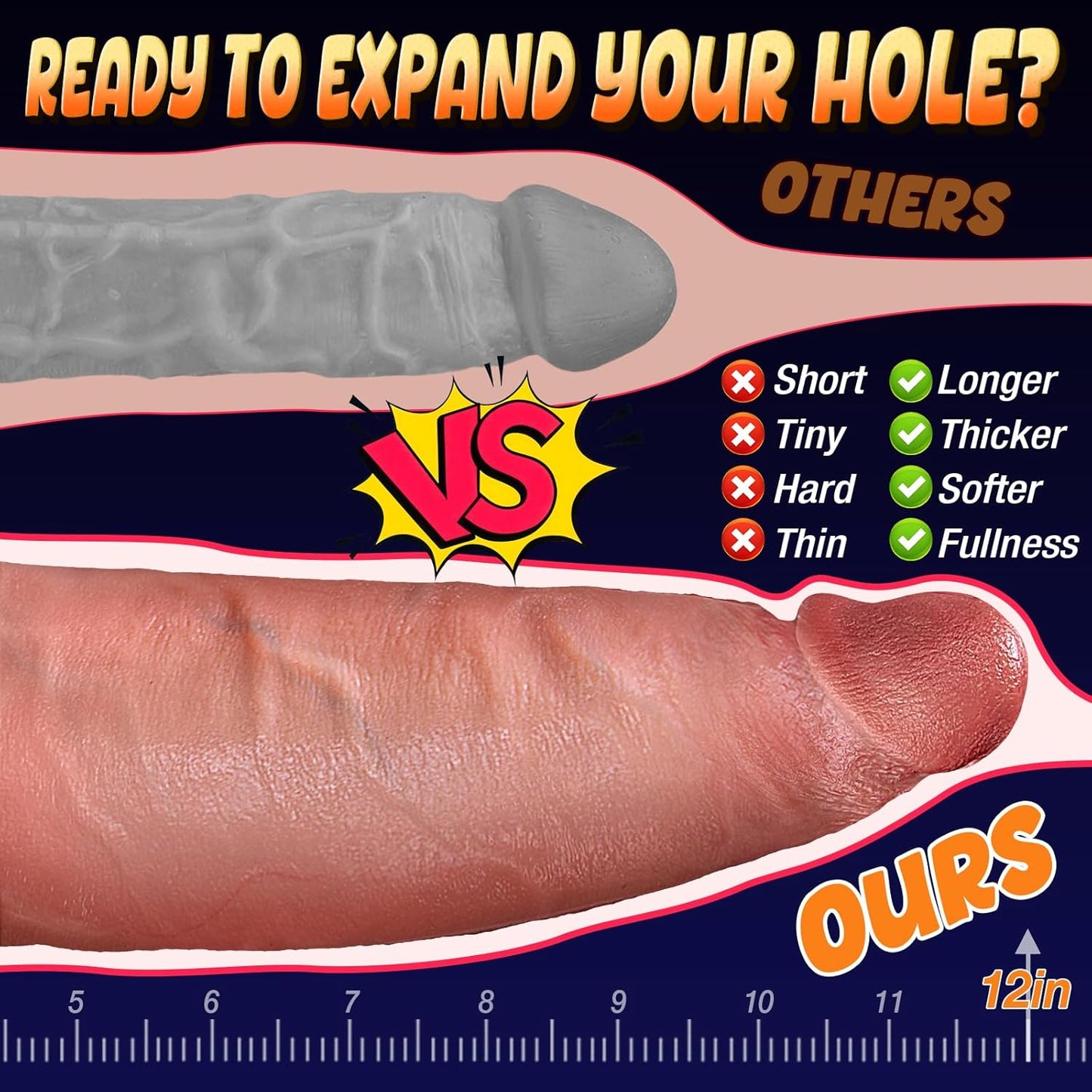 DeepTitan 13" Realistic Giant Dildo - Vixen | Nova Network