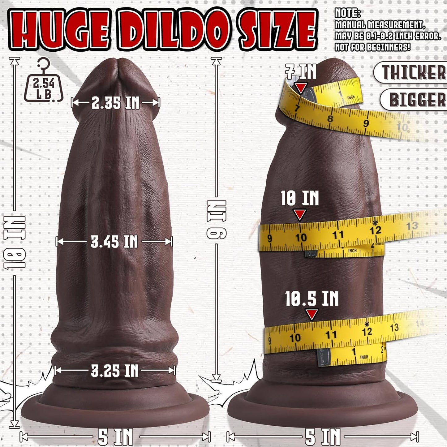 DepthMaster 10" Thick Anal Dildo with Suction Base - Vixen | Nova Network
