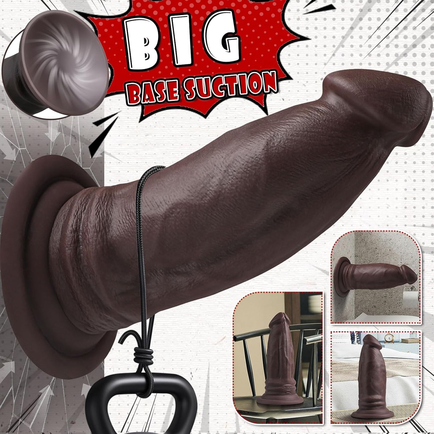 DepthMaster 10" Thick Anal Dildo with Suction Base - Vixen | Nova Network