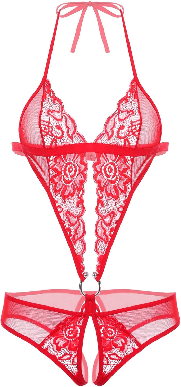 DesireBloom Deep V Lace Teddy - Vixen | Nova Network