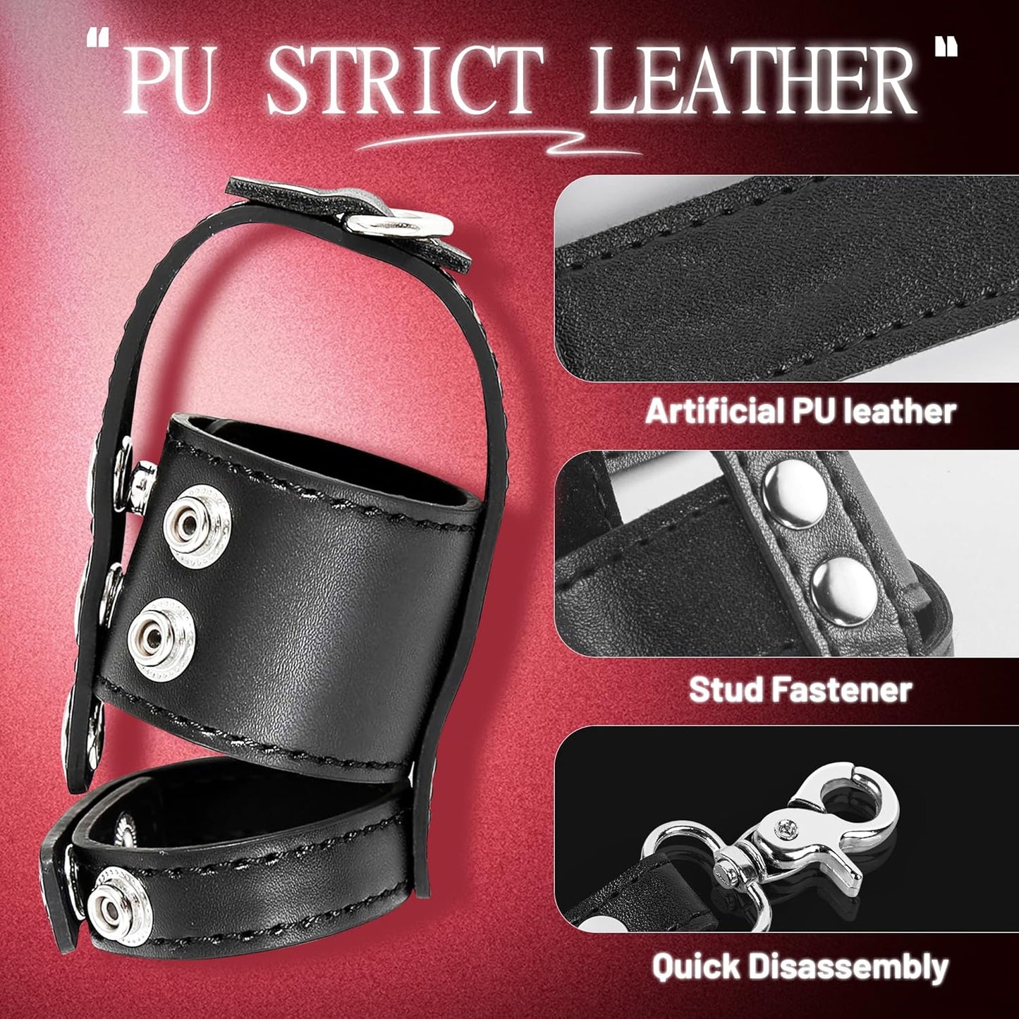 DominionLeather BDSM Cock Ring & Leash Set - Vixen | Nova Network