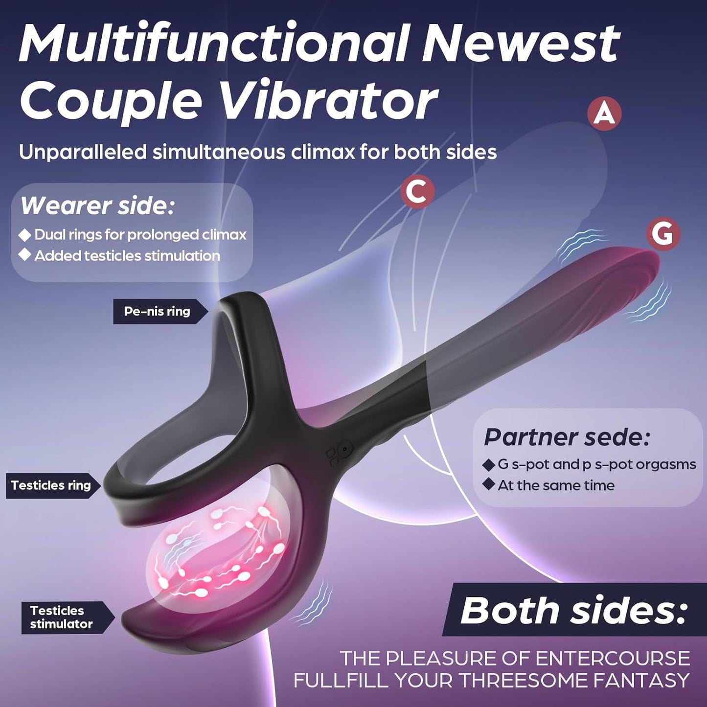 DoubleTrouble Dual Penetration Couples Vibrator - Vixen | Nova Network