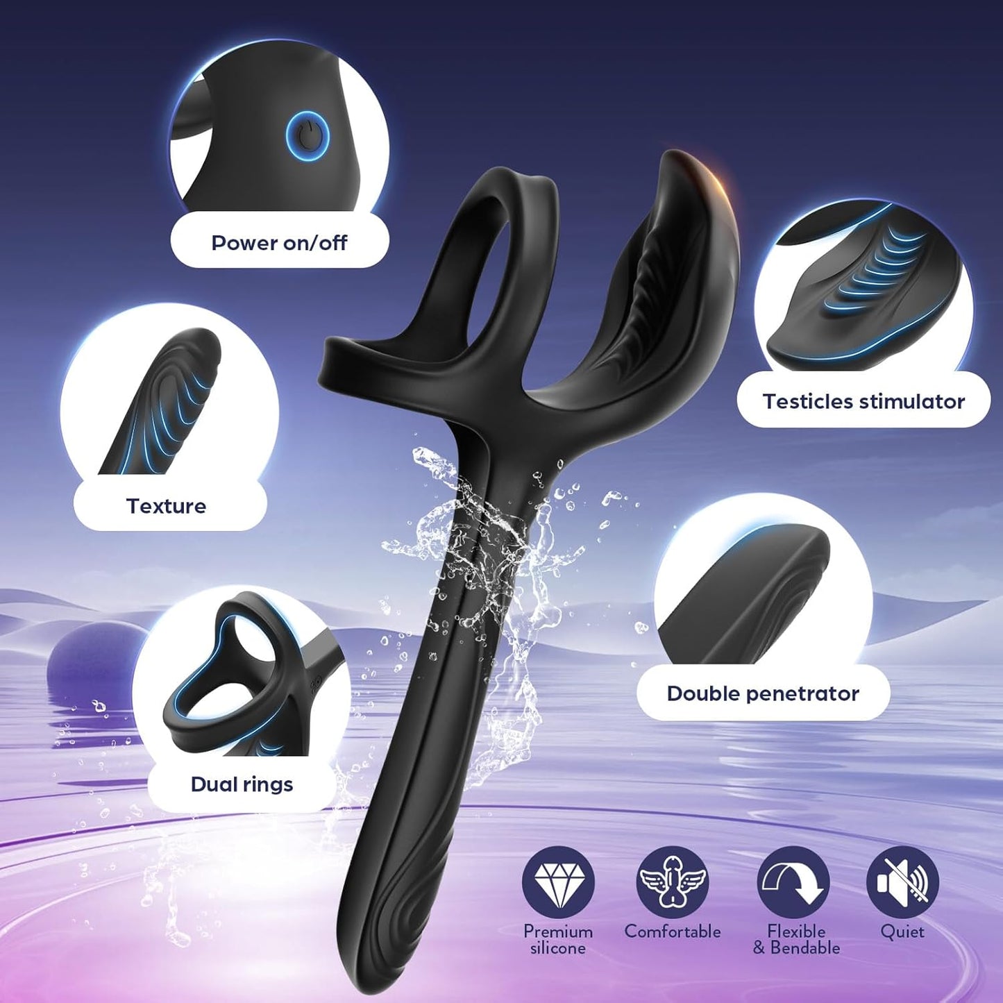 DoubleTrouble Dual Penetration Couples Vibrator - Vixen | Nova Network