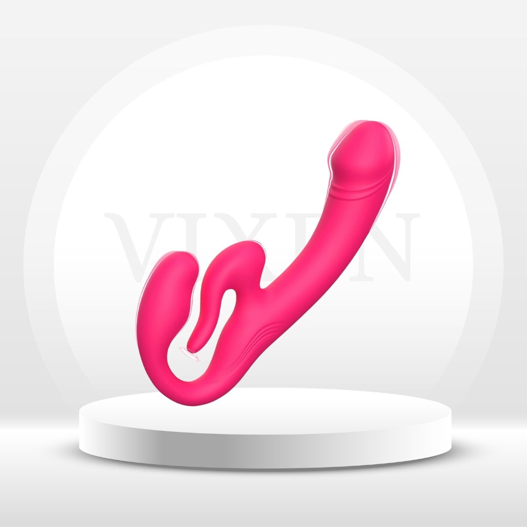 Strapless Strap-On Dildo with Tongue & Plug Vibe Vixen | Nova Network Strapless Strap-On Dildo with Tongue & Plug Vibe Vixen | Nova Network