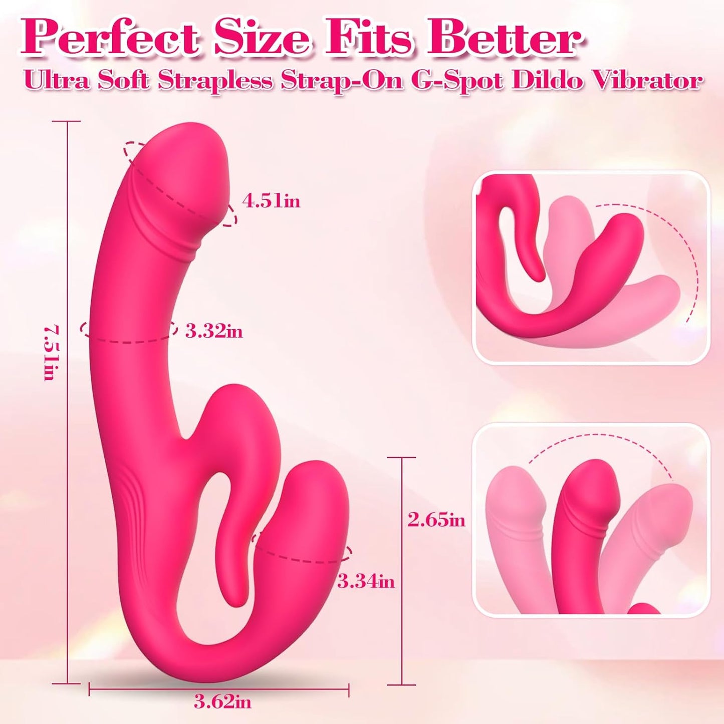 DualConviction Strapless Dual Ended Strap - On Dildo - Vixen | Nova Network