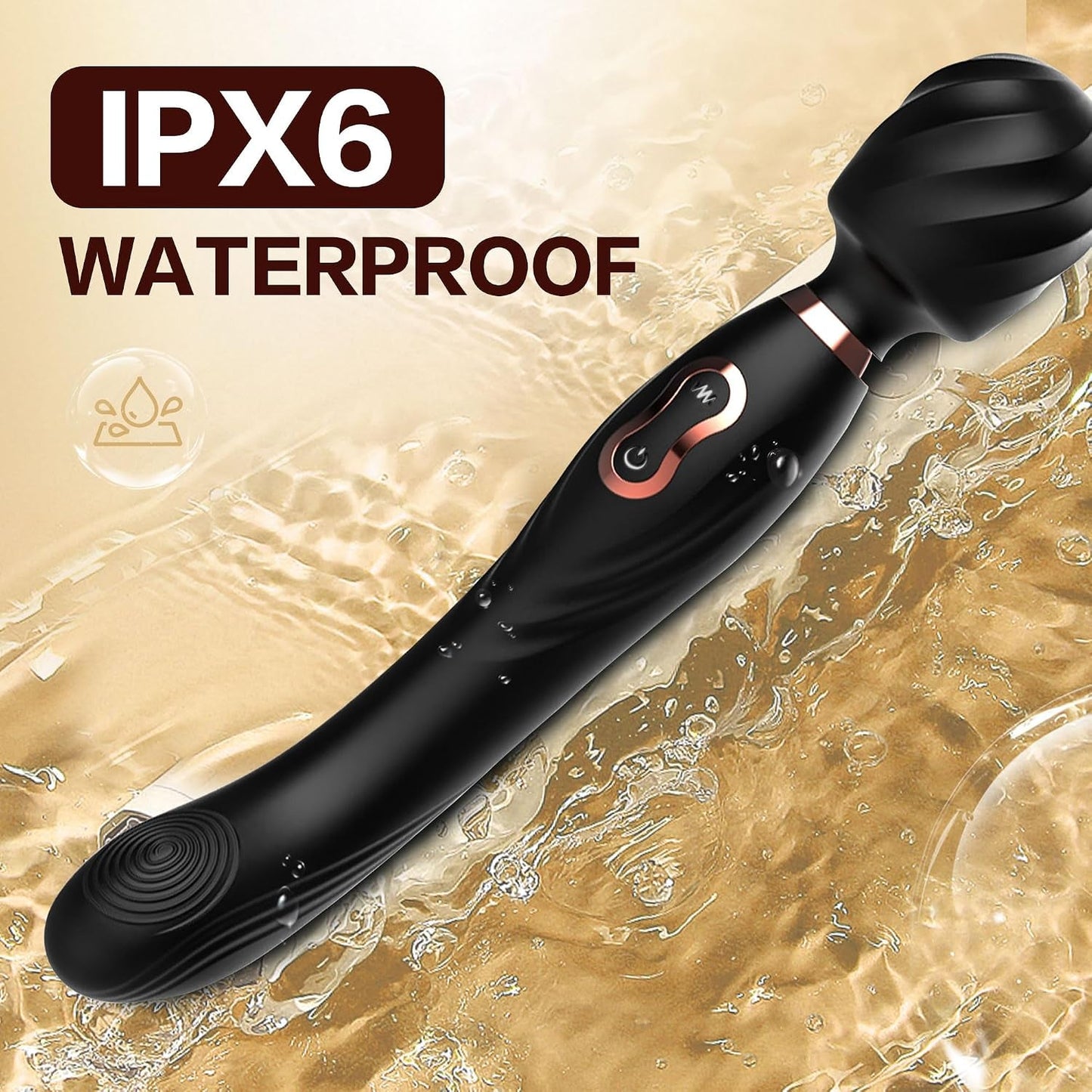 DualCrest Dual-Headed G-Spot Wand – 10 Vibrating & 3 Wiggling Modes - Vixen Adult Playroom