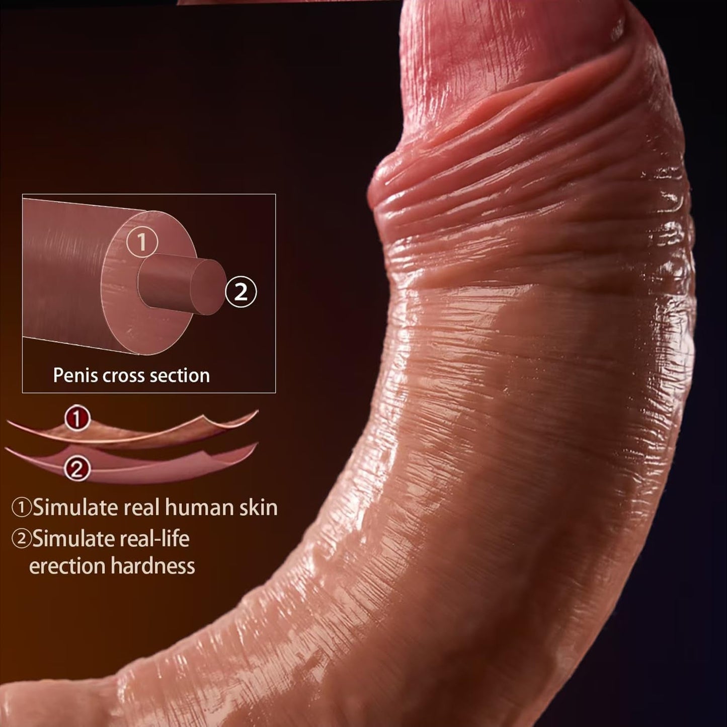 DualLayer 7.8" Real - Feel Dildo - Vixen | Nova Network