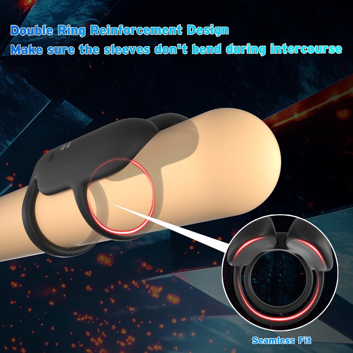 DualThrill Delay Vibrating Penis Ring - Vixen | Nova Network