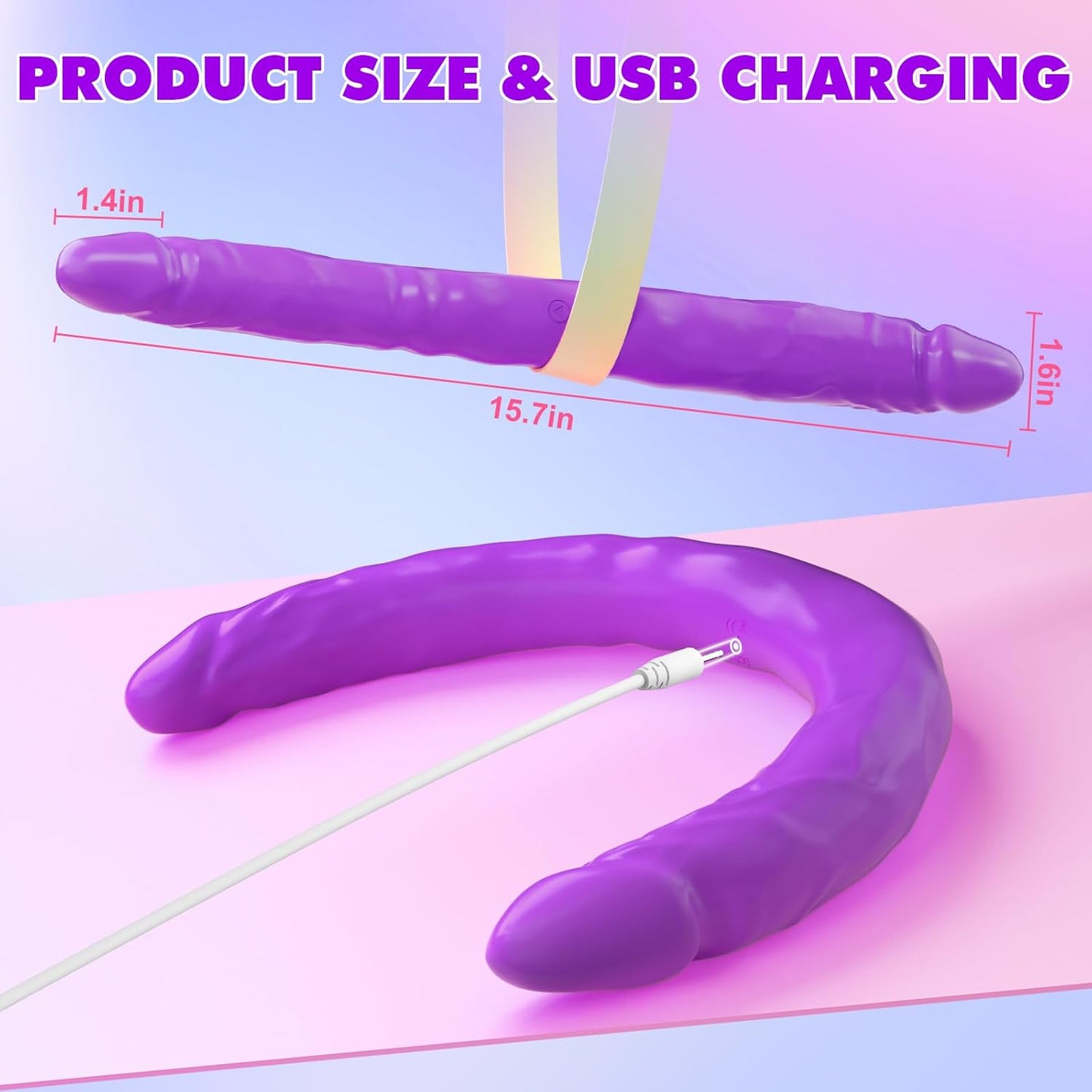 DualVibe 15.7" Double - Ended Dildo Vibrator - Vixen | Nova Network