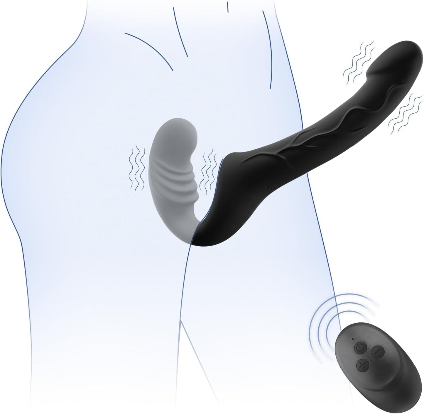 DuoCurve Strapless Strap - On Double Dildo Vibrator - Vixen | Nova Network