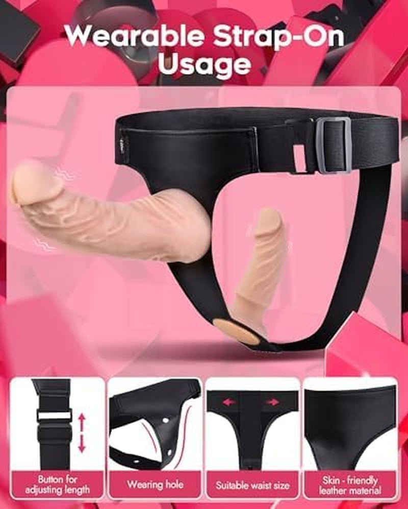 DuoVibe Vibrating Strap - On Dildo Set - Vixen | Nova Network