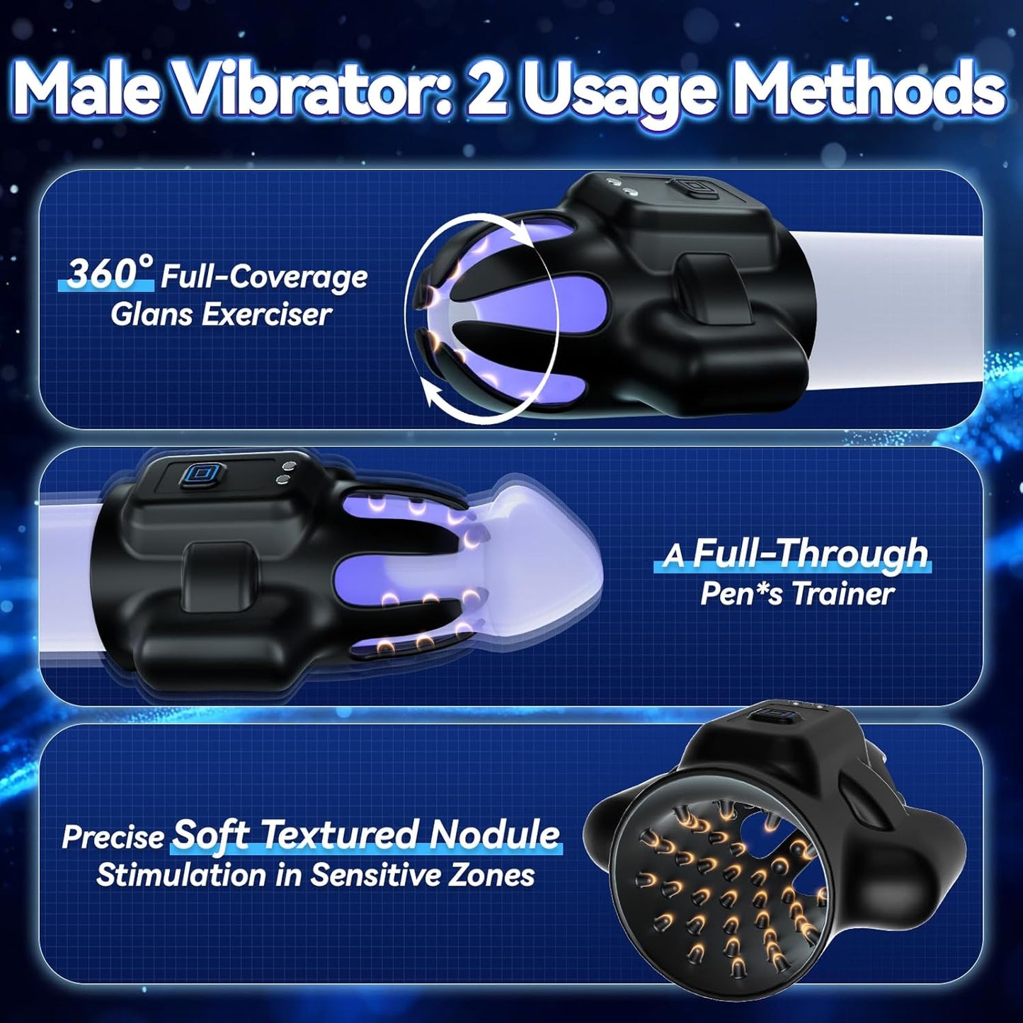 EnduroPulse 4 - in - 1 Glans Trainer Penis Vibrator - Vixen | Nova Network