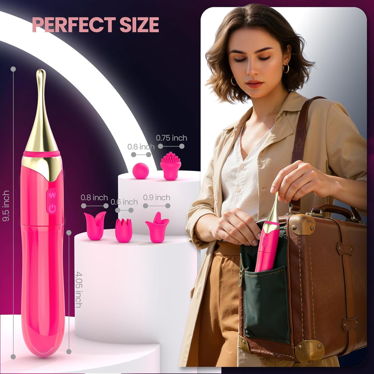 RoseFlex 5-in-1 Precision Pleasure Vibrator