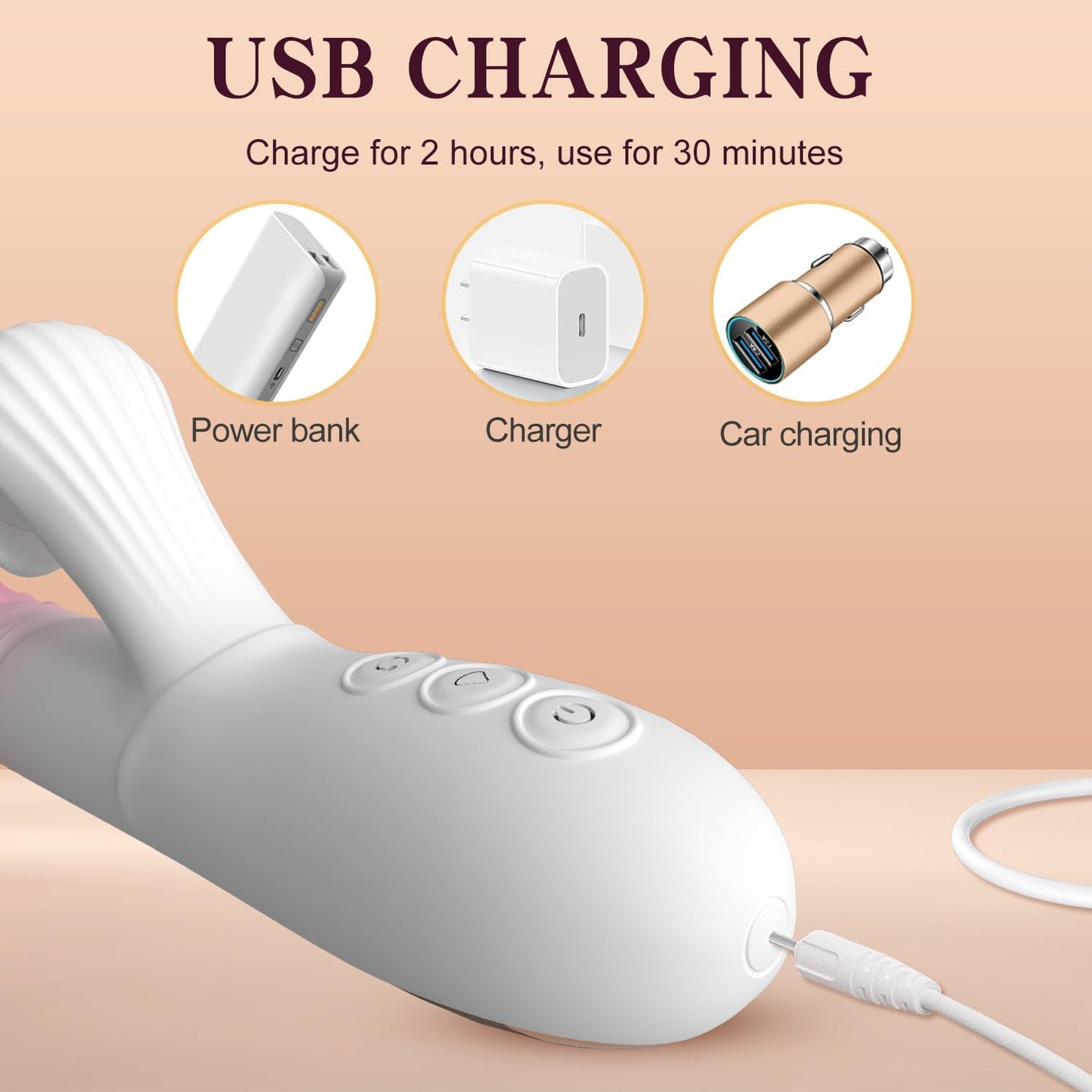 FadedGlory 3 - in - 1 Rotating Beads & Tongue Vibrator - Vixen | Nova Network
