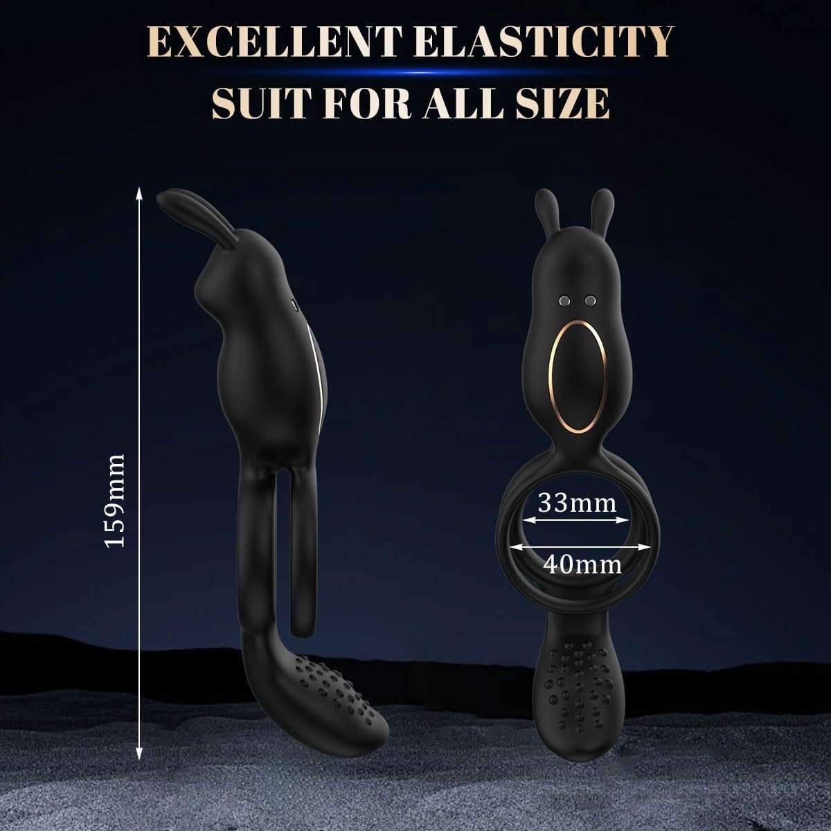 FlexBond Vibrating Cock Ring with Rabbit Clit Stimulator - Vixen | Nova Network