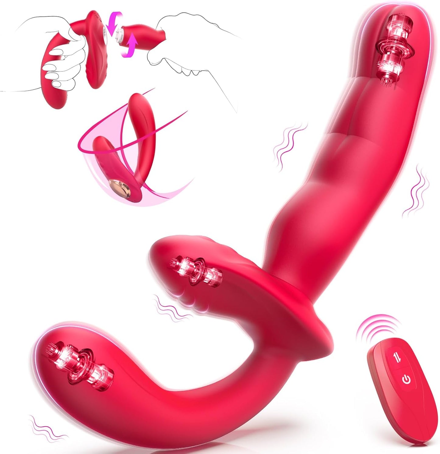 FlexDuo Wearable Strap - On Dual Ended Vibrator - Vixen | Nova Network