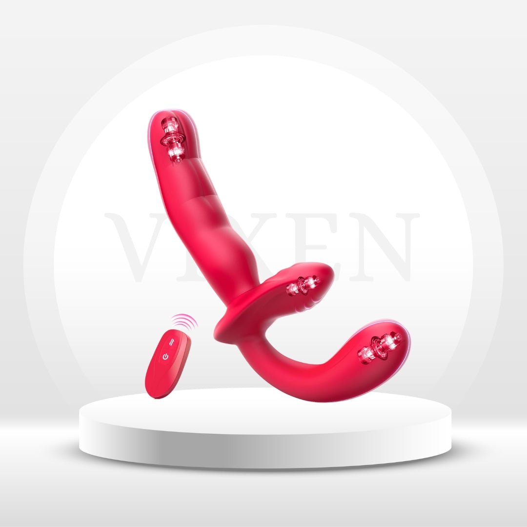 FlexDuo Wearable Strap - On Dual Ended Vibrator - Vixen | Nova Network