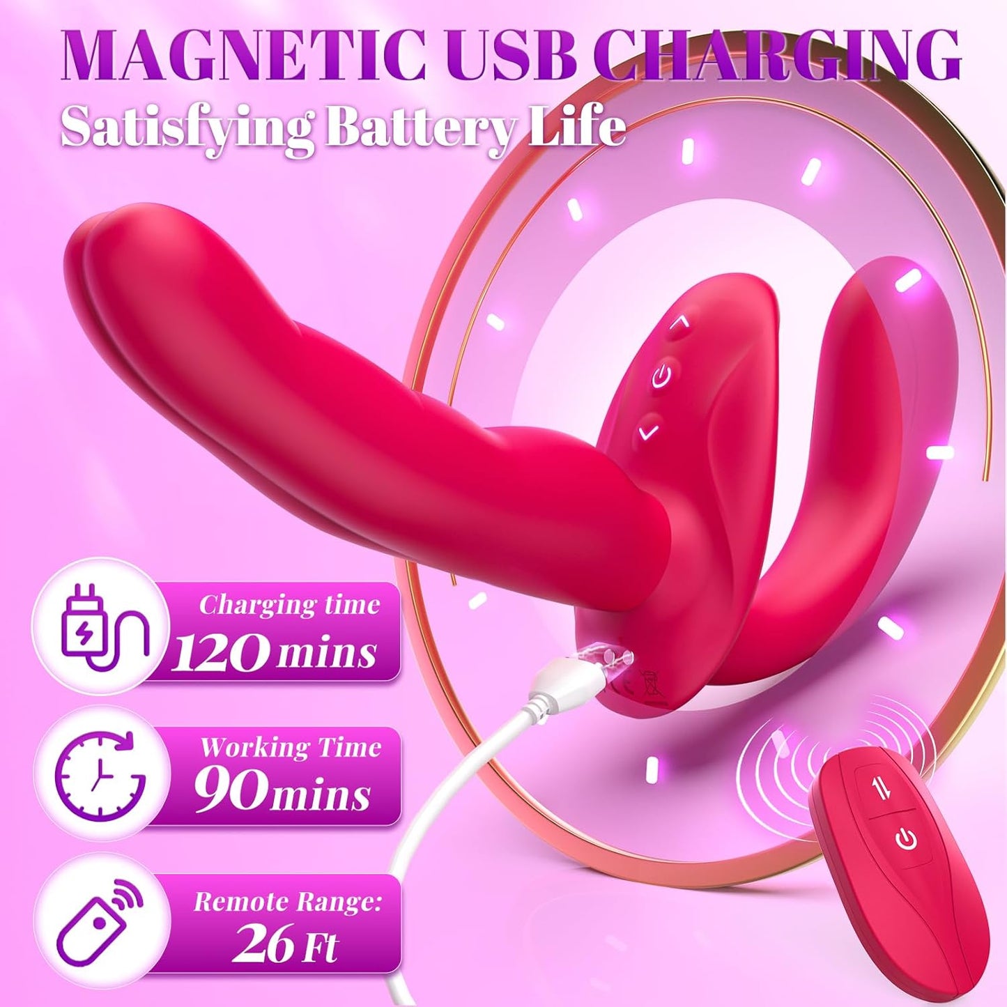FlexDuo Wearable Strap - On Dual Ended Vibrator - Vixen | Nova Network