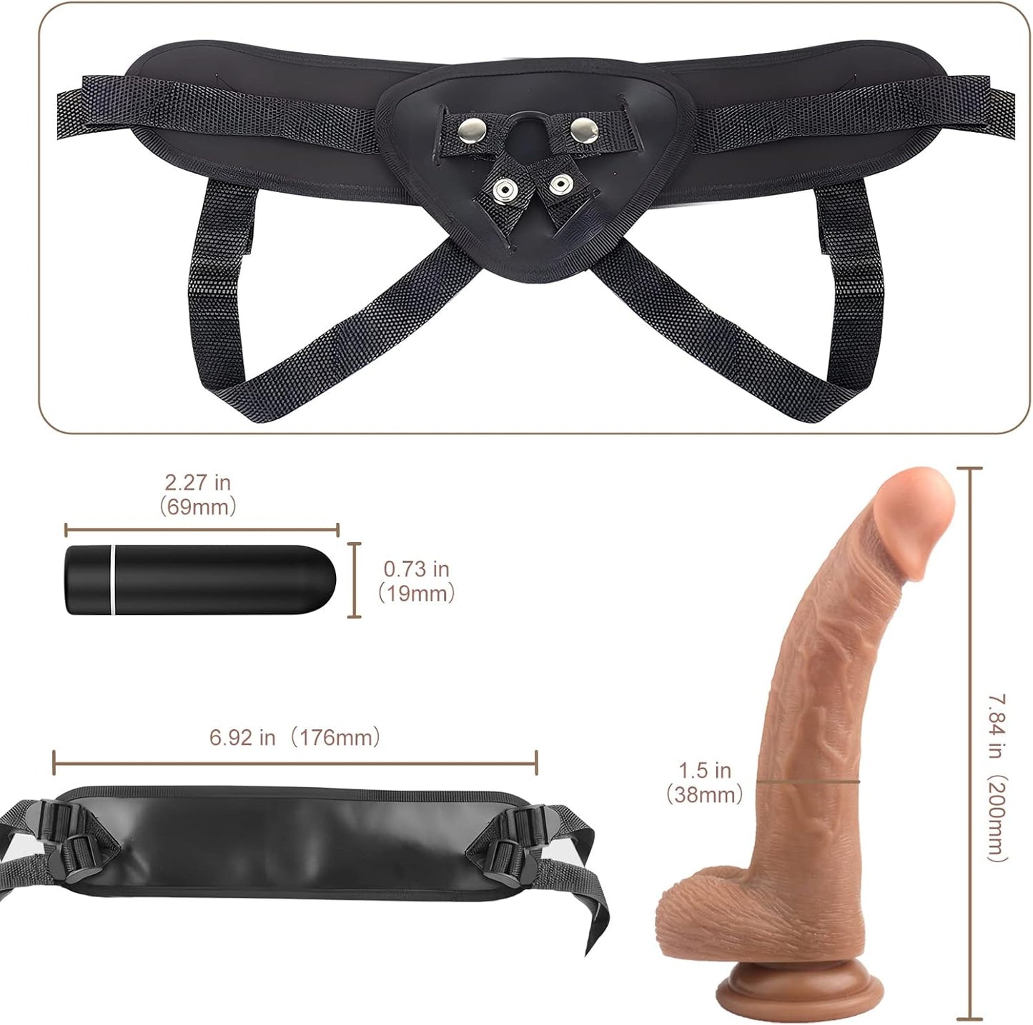 FlexFit Strap - On Vibrating Dildo - Vixen | Nova Network