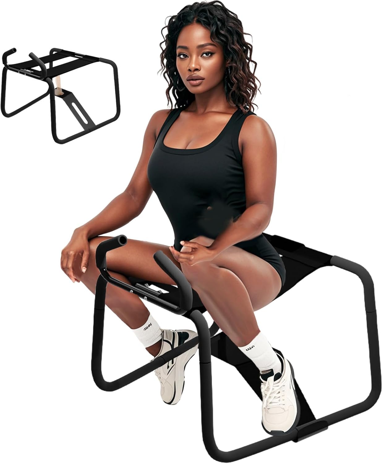 FlexMount Adjustable Height Sex Chair with Handrail - Vixen | Nova Network