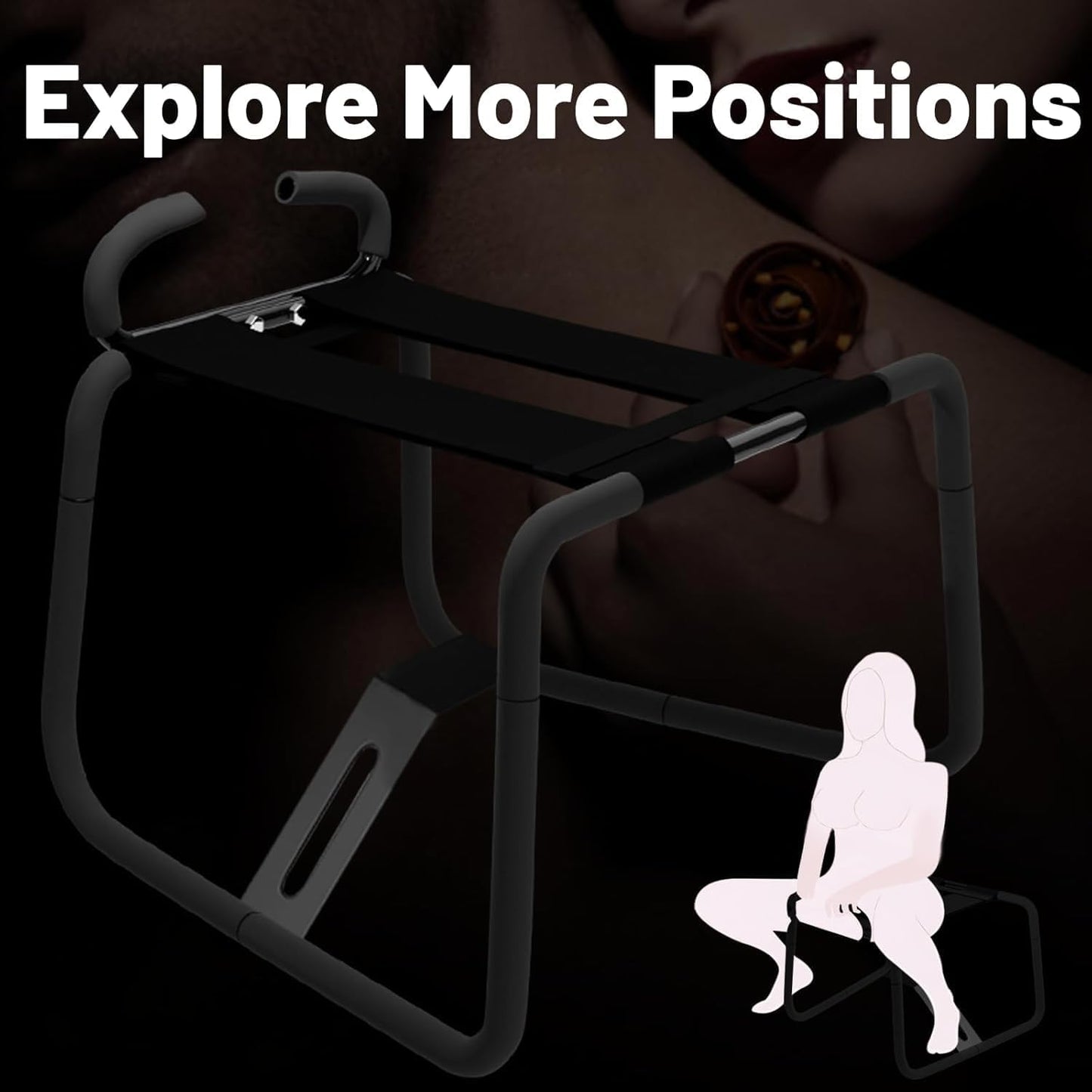 FlexMount Adjustable Height Sex Chair with Handrail - Vixen | Nova Network