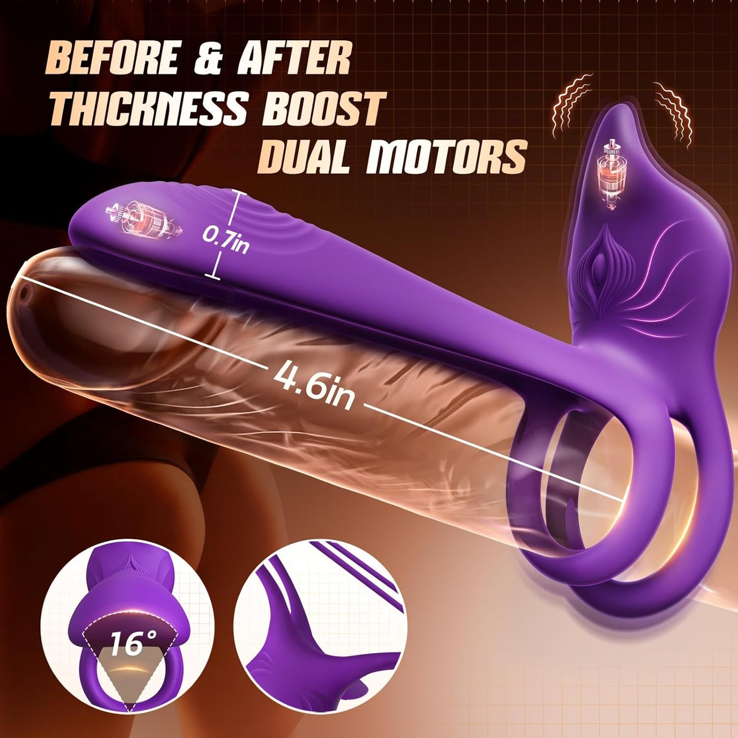 FoxPulse Couples Vibrating Cock Ring - Vixen | Nova Network