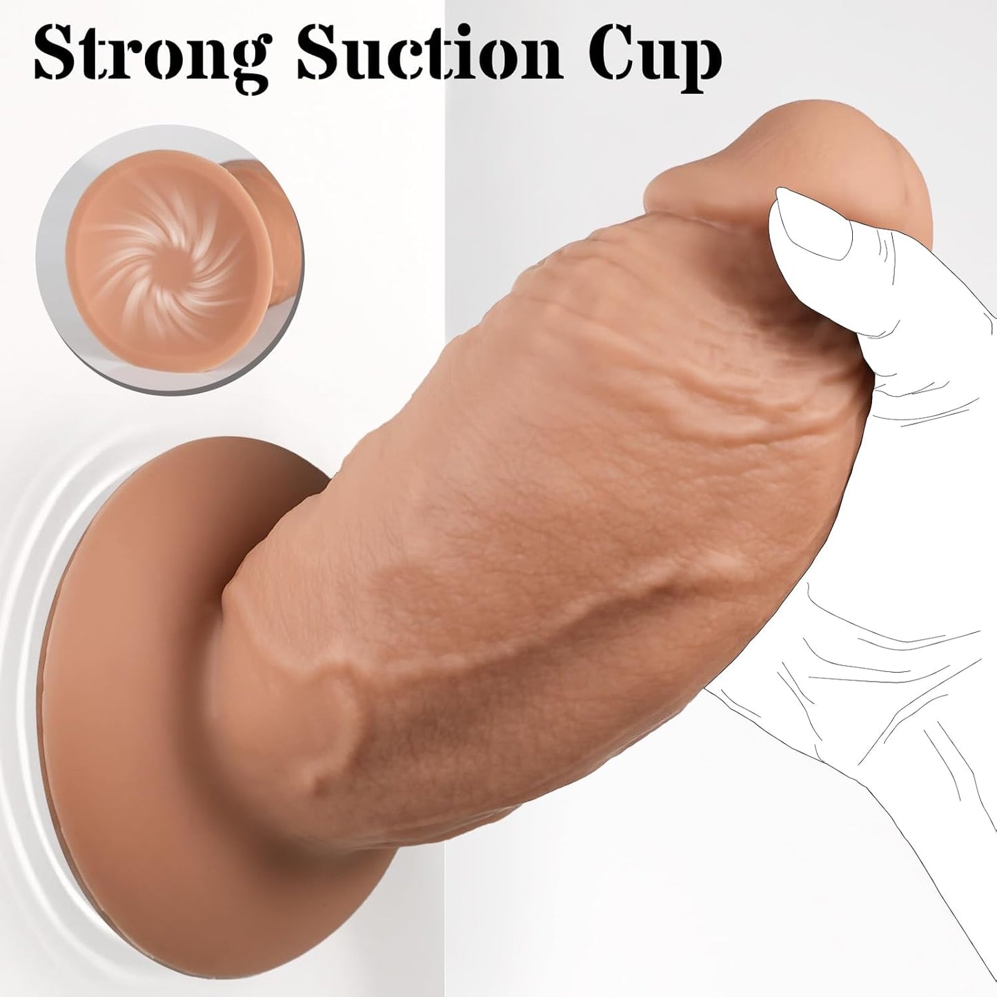 GirthMonarch 7.5" Extra Thick Dildo with Suction Base - Vixen | Nova Network