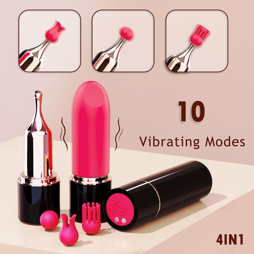 GlamVibe 4 - Play Lipstick Vibrator - Vixen | Nova Network