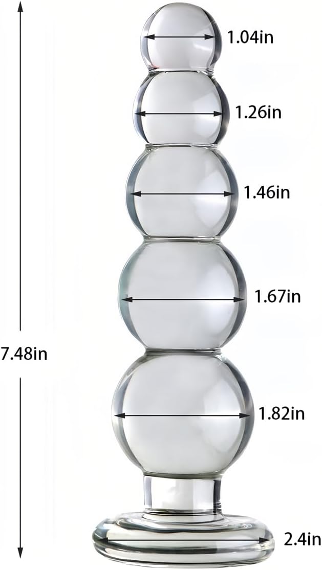 GlideBeads Glass Anal Plug - Vixen | Nova Network