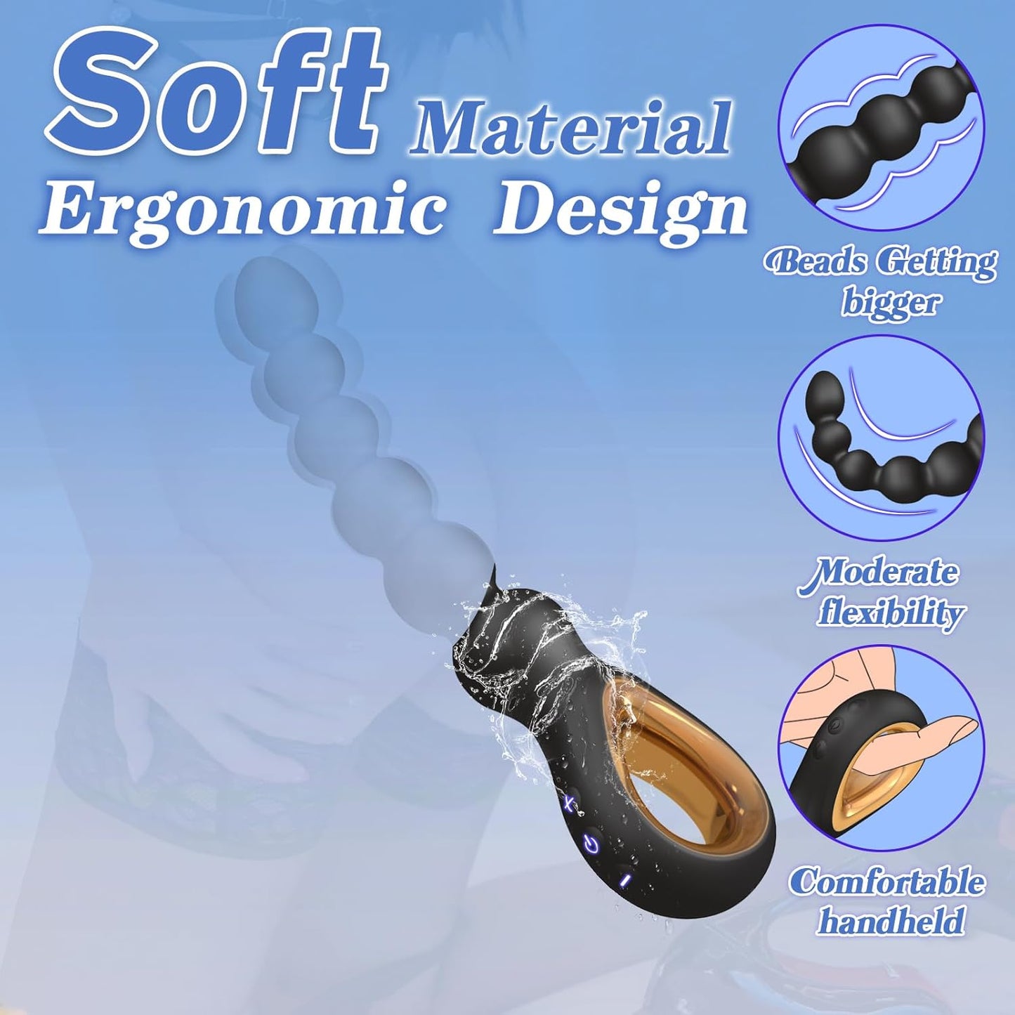 GlidePulse Vibrating Anal Beads Wand - Vixen | Nova Network