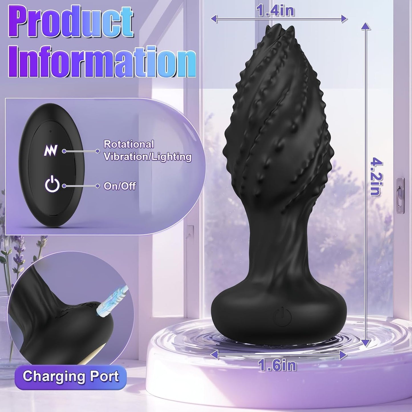 GlowMonster 360° Rotating App - Control Anal Vibrator - Vixen | Nova Network