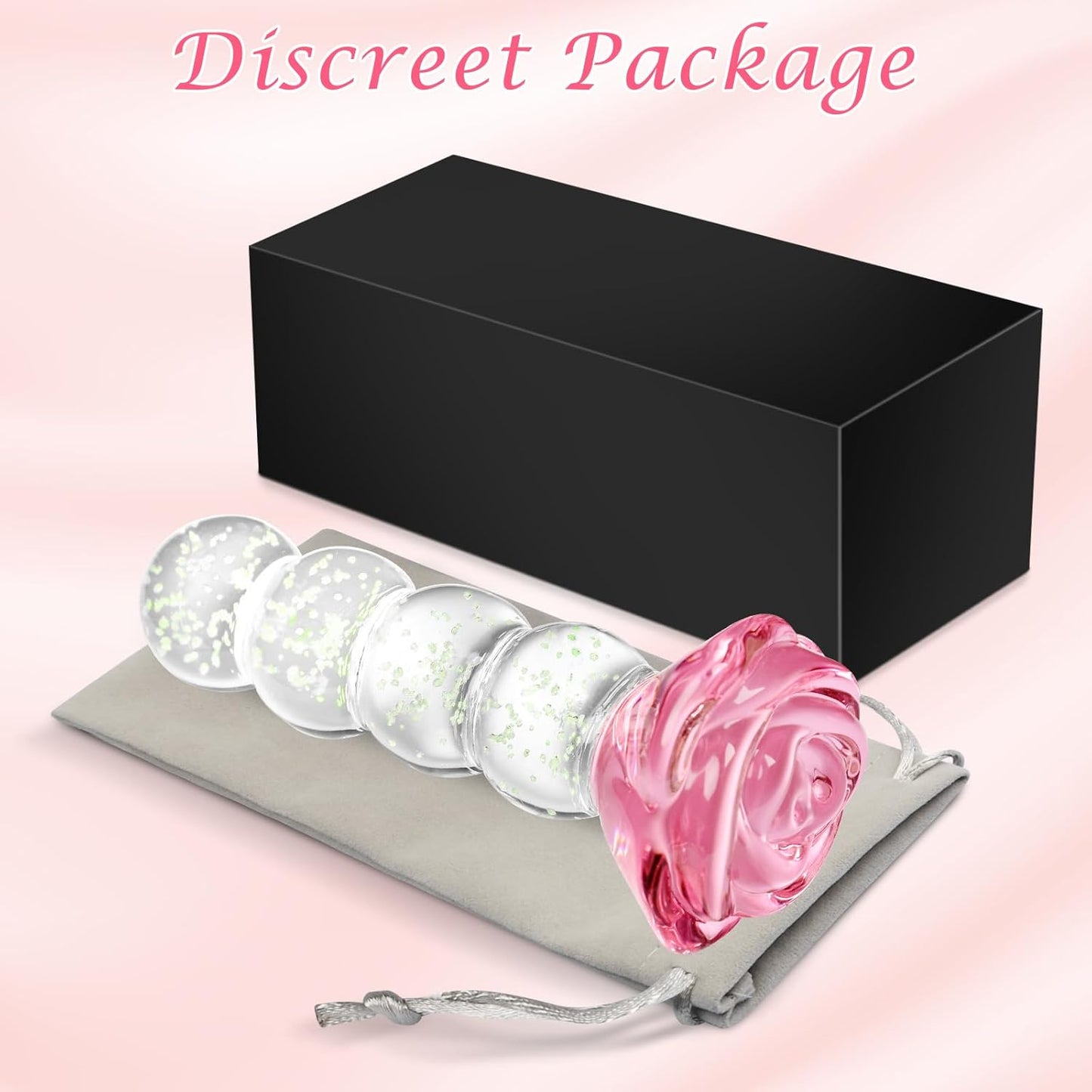 GlowRose Glass Anal Beads - Vixen | Nova Network
