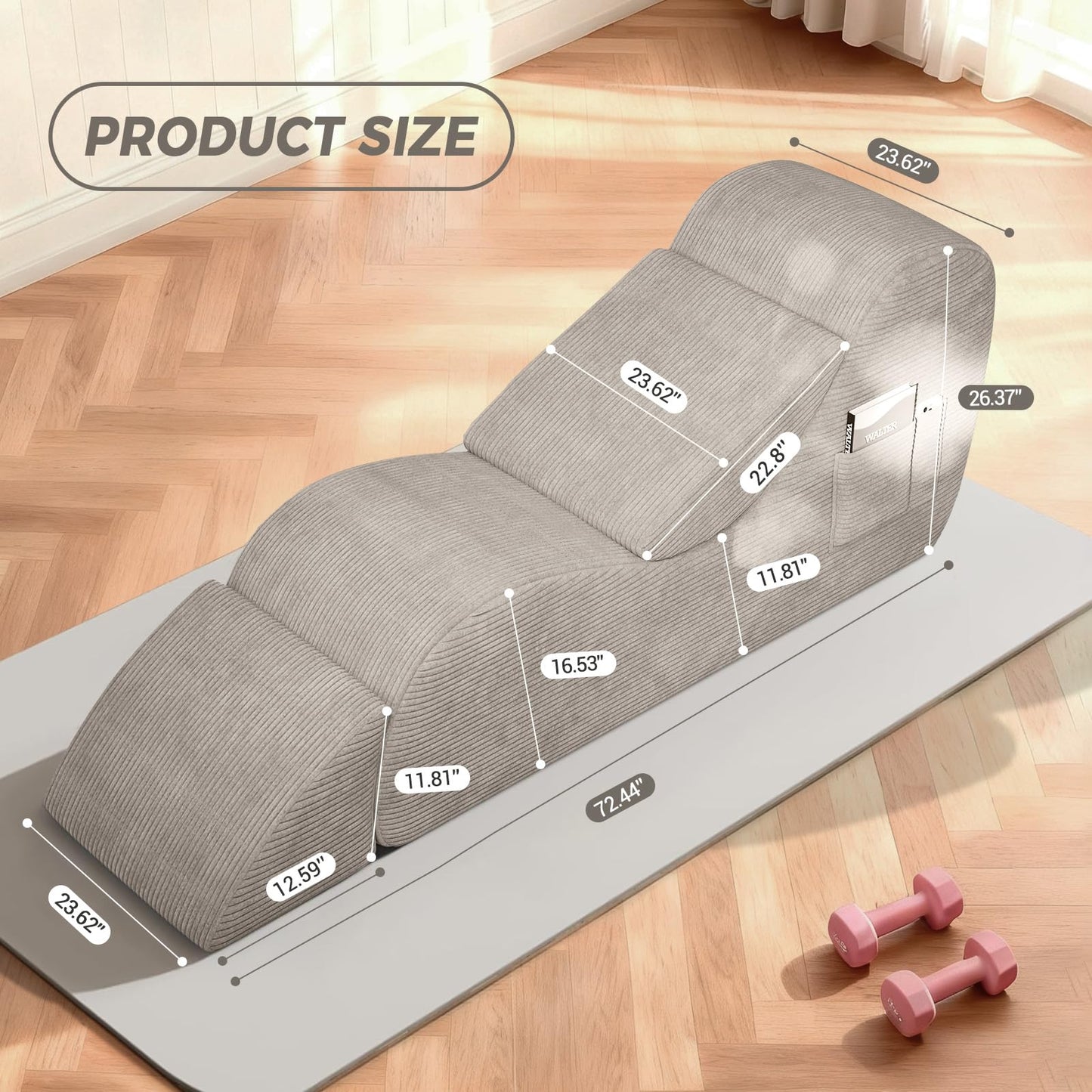 Gray Ergonomic Intimate Support Sex Chaise - Vixen | Nova Network