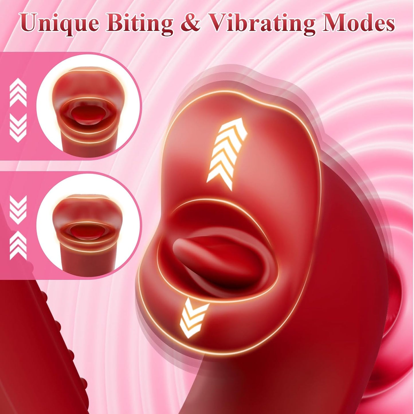 GripLust 3 - in - 1 Thrusting, Flapping & Biting Vibrator - Vixen | Nova Network