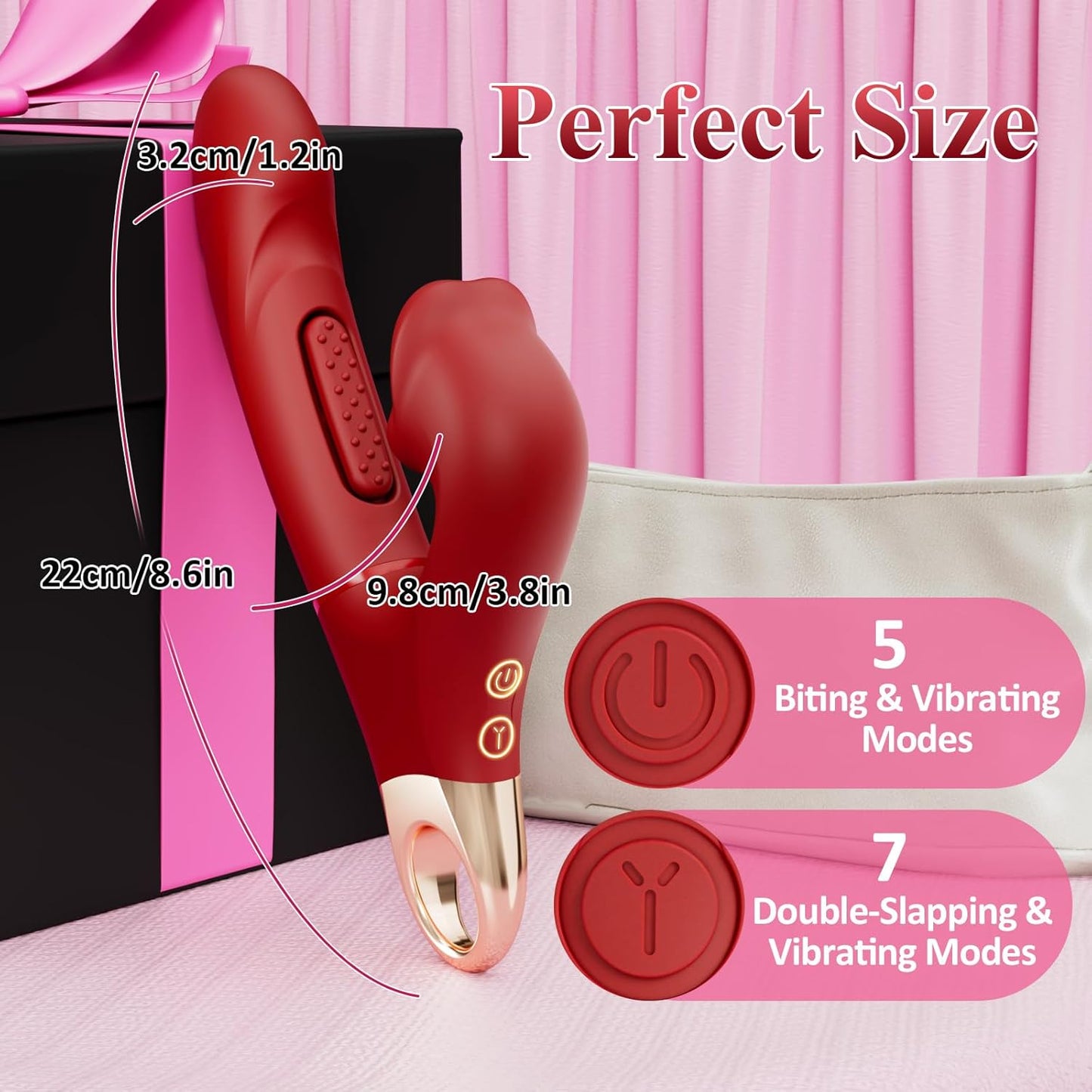 GripLust 3 - in - 1 Thrusting, Flapping & Biting Vibrator - Vixen | Nova Network