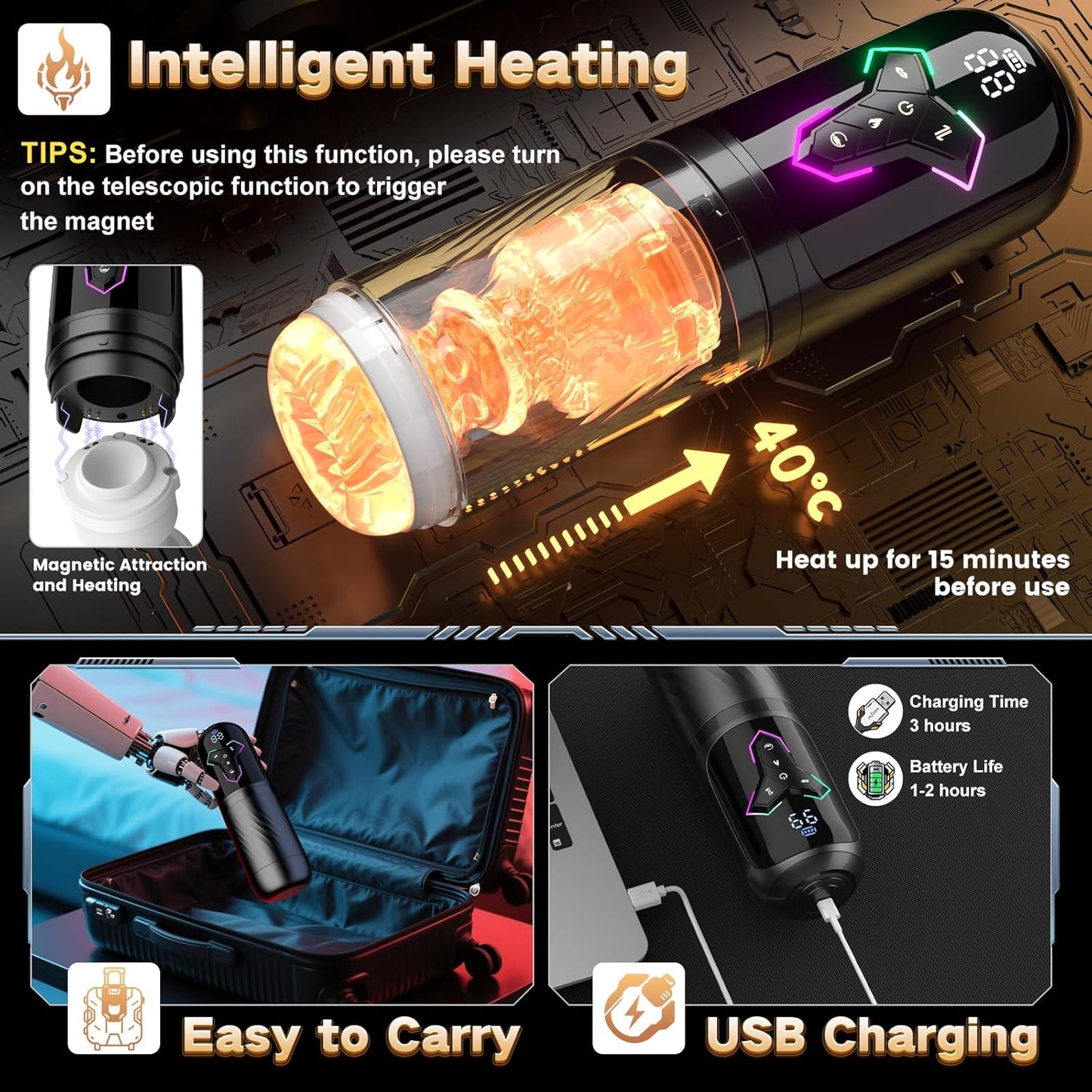 HeatStroke Smart Penis Pump Masturbator - Vixen | Nova Network