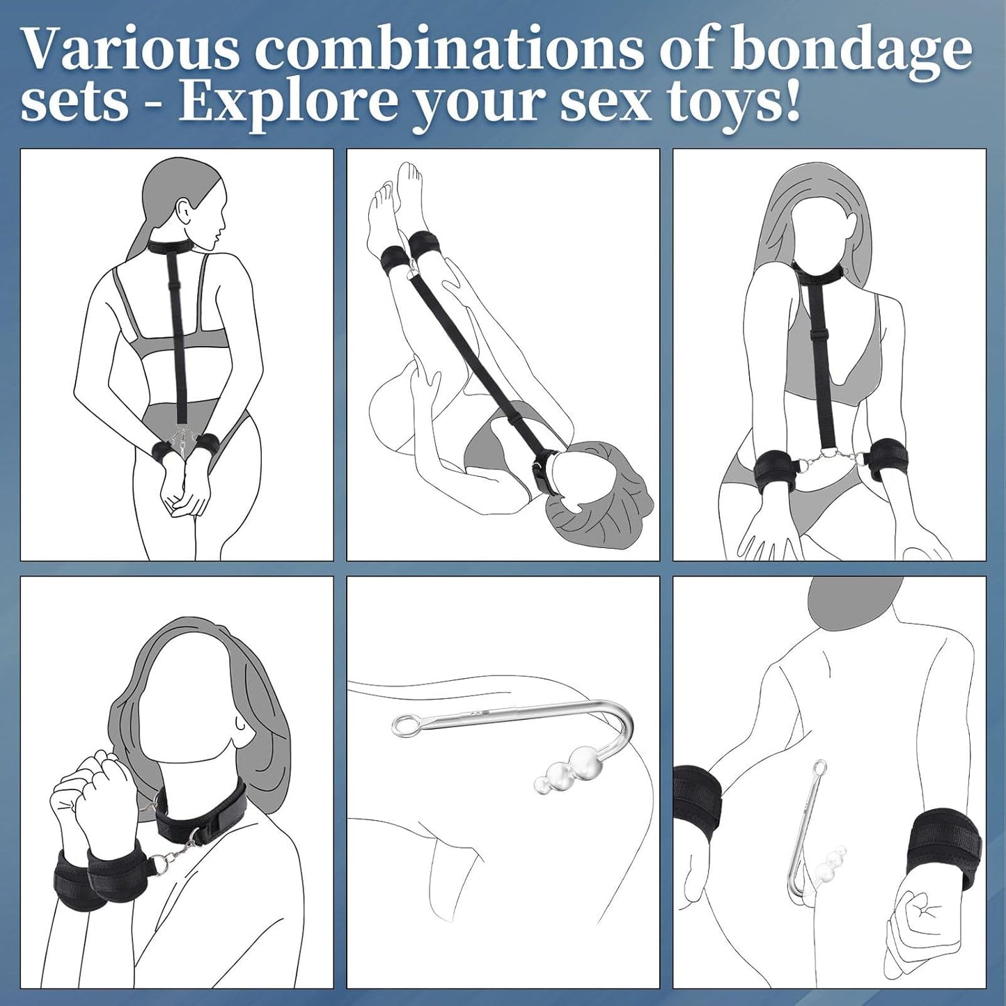 HookBound Vibrating Anal Hook & Restraint Kit - Vixen | Nova Network