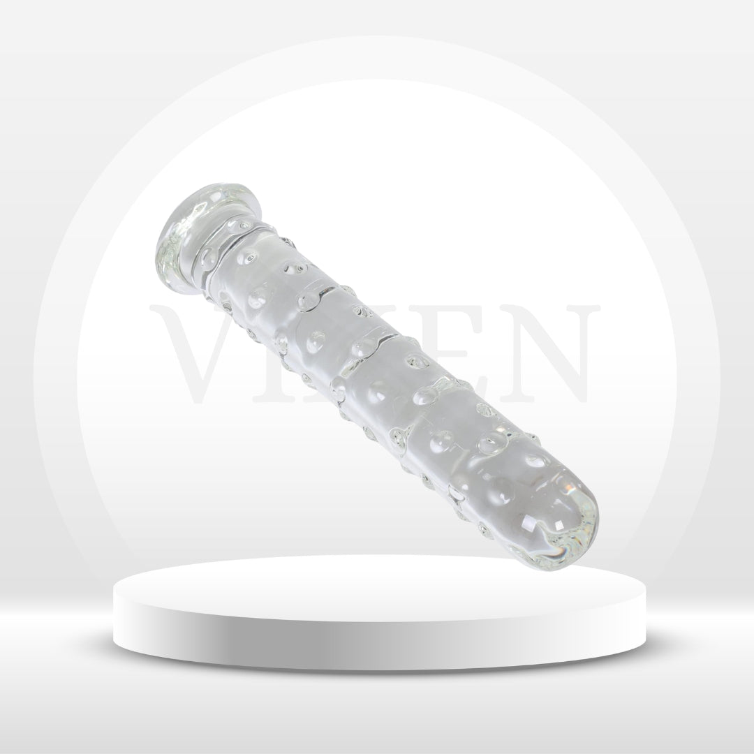 IceFire Textured Glass Dildo Wand - Vixen | Nova Network