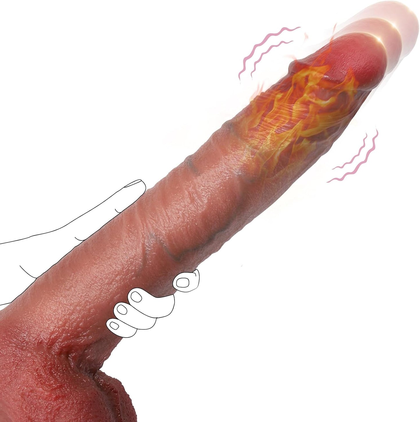 InfernoDrive Heated Monster Thrusting Dildo - Vixen | Nova Network
