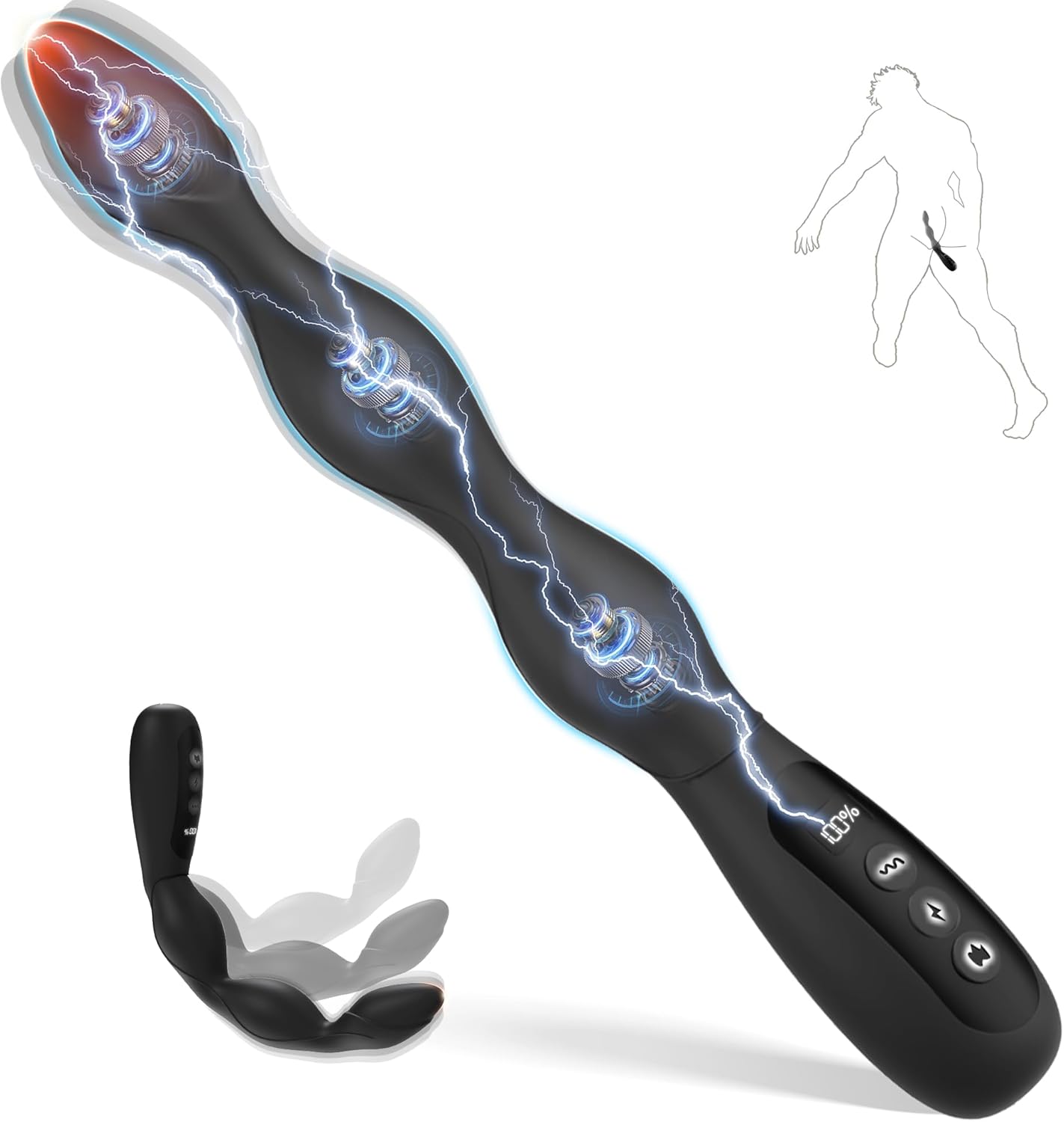 InfernoKnot Prostate Plug – Vibe, Shock & Heat - Vixen | Nova Network