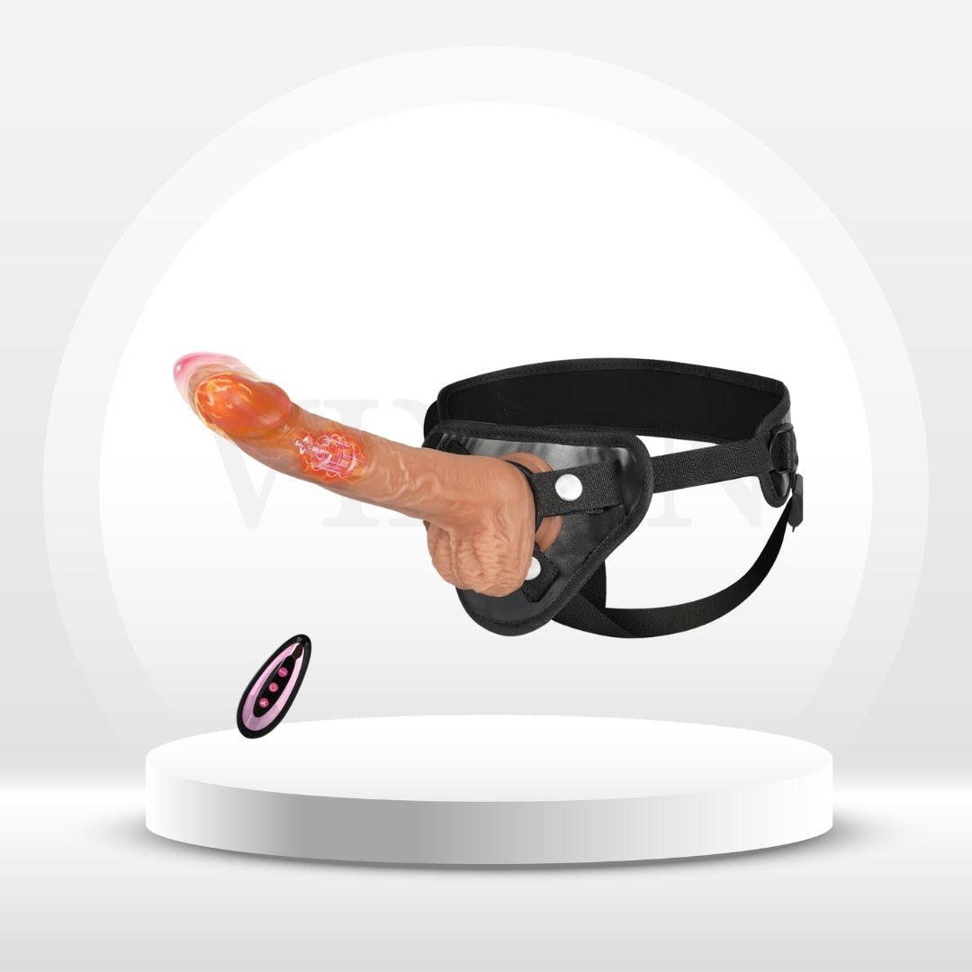 Thrusting Heated Strap-On Dildo with Remote Vixen | Nova Network Thrusting Heated Strap-On Dildo with Remote Vixen | Nova Network