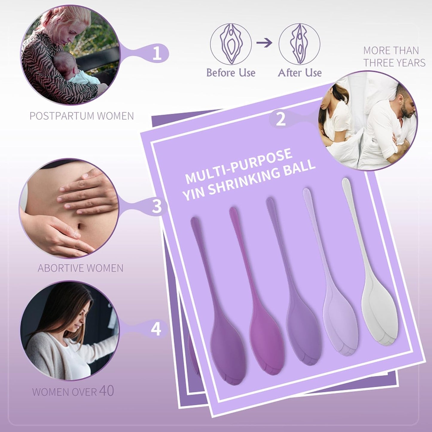 InnerStrength Core Kegel Exerciser Set - 5Pcs - Vixen Adult Playroom