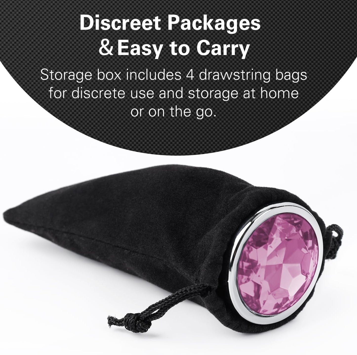 JewelRise 4-Piece Steel Pink Jewel Butt Plug Training Kit - Vixen | Nova Network