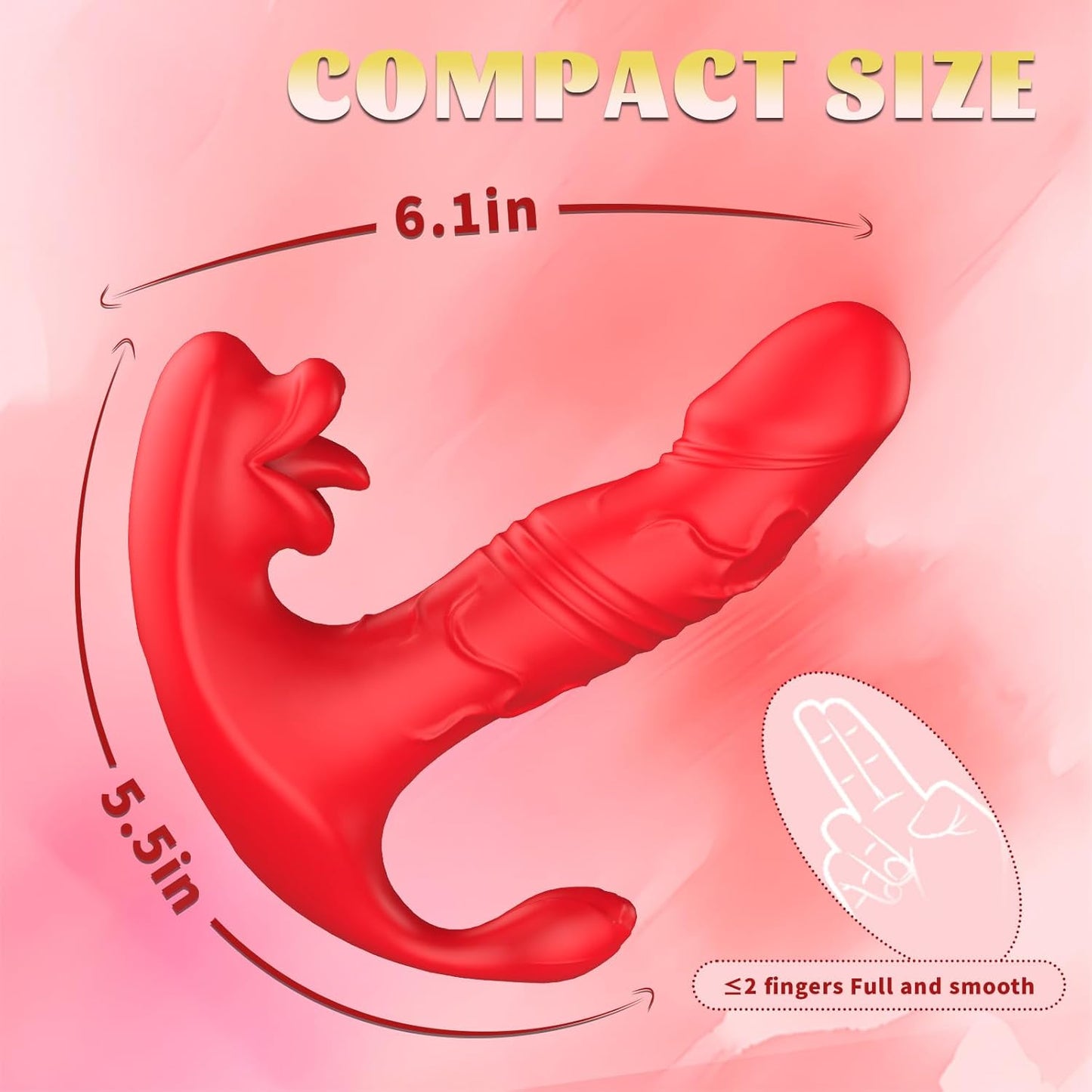 KissPulse 3 - in - 1 Licking & Thrusting Toy - Vixen | Nova Network