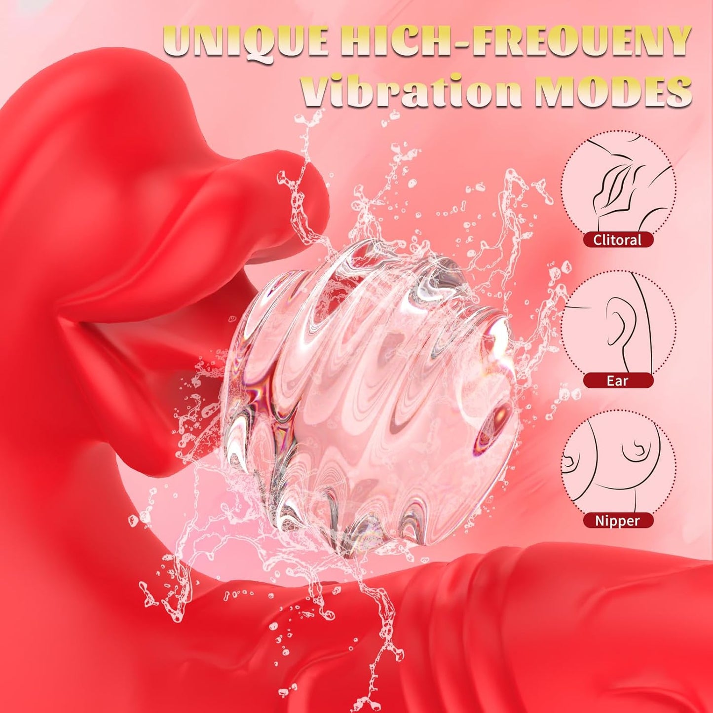 KissPulse 3 - in - 1 Licking & Thrusting Toy - Vixen | Nova Network
