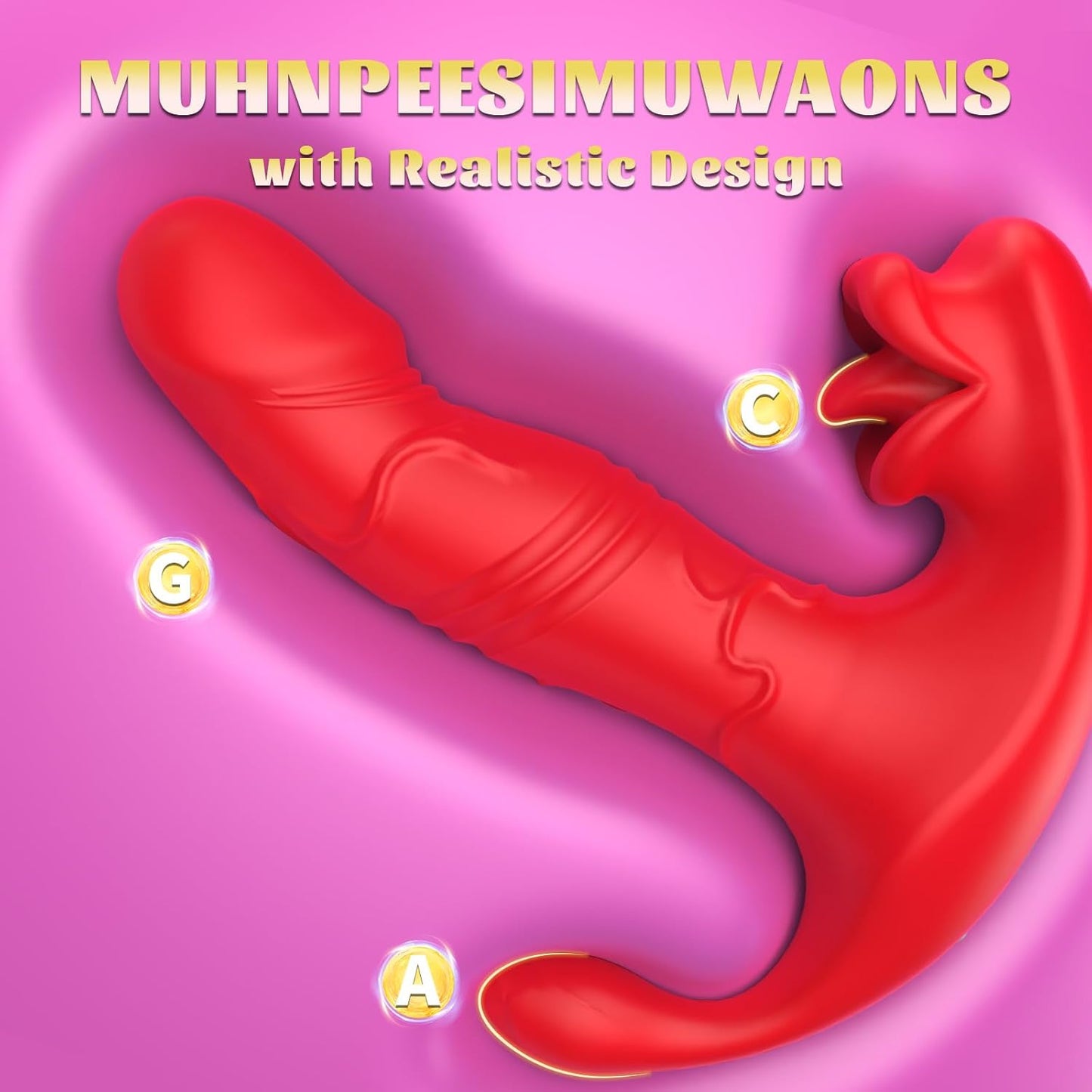 KissPulse 3 - in - 1 Licking & Thrusting Toy - Vixen | Nova Network