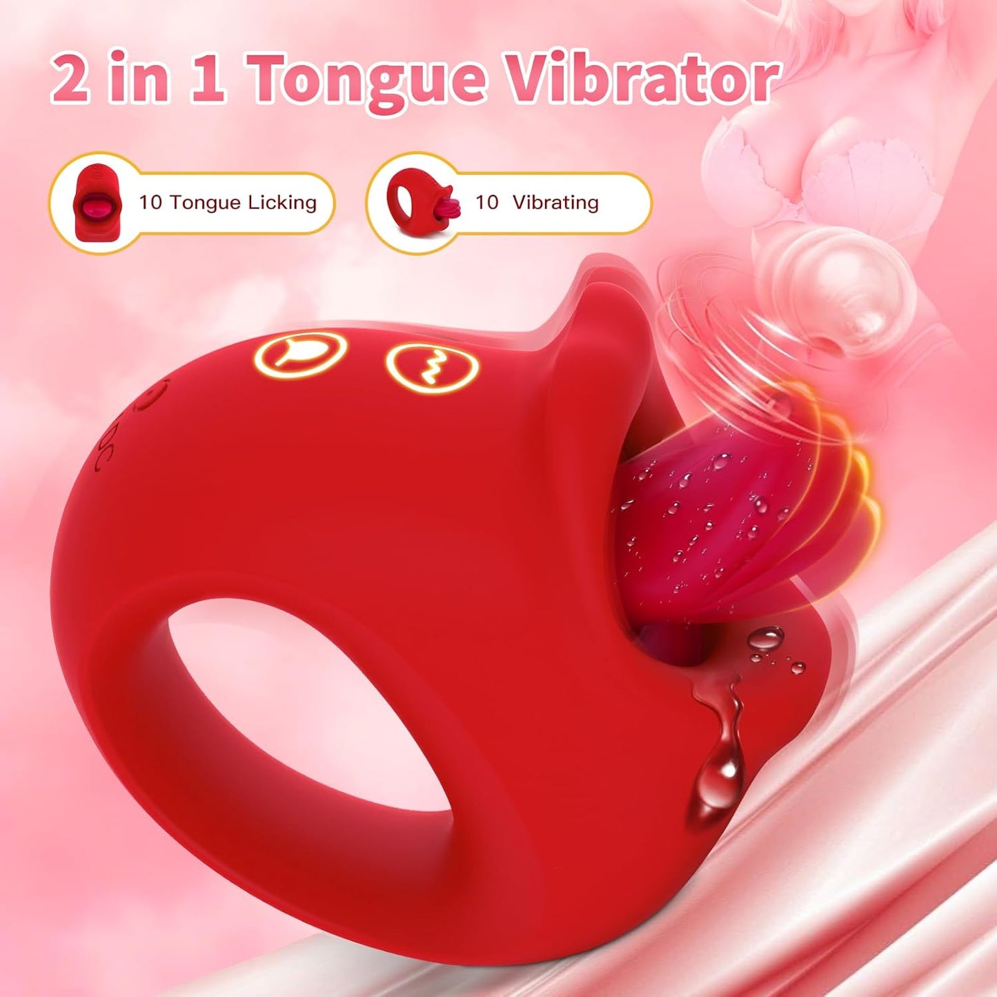 KissVibe 2 - in - 1 Tongue Vibrator - Vixen | Nova Network