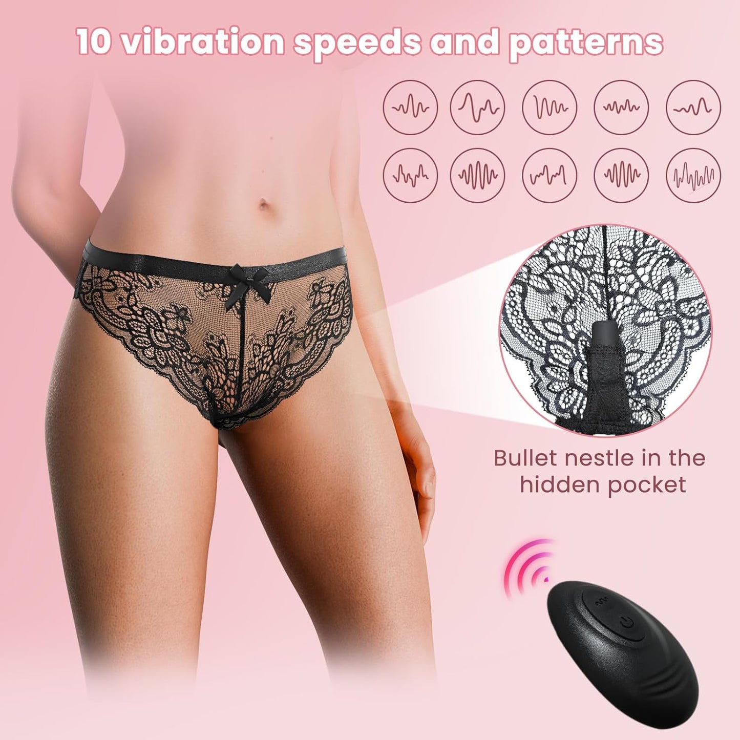 LaceLure Crotchless Panty Vibrator - Vixen | Nova Network