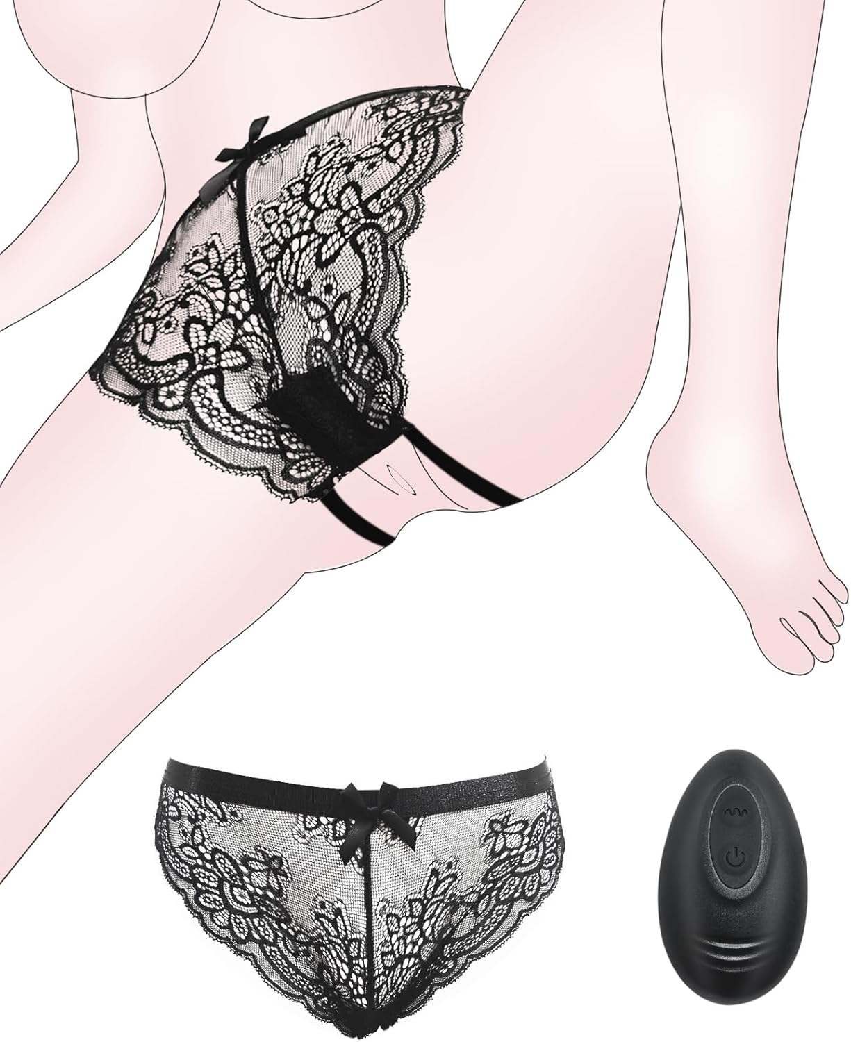 LaceLure Crotchless Panty Vibrator - Vixen | Nova Network